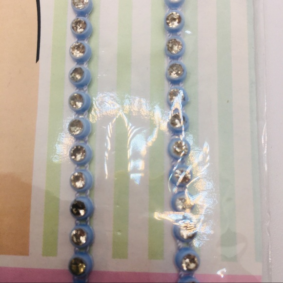 TRANSPARENT BRA STRAPS WITH CRYSTALS IN LIGHT BLUE - Picture 4 of 15